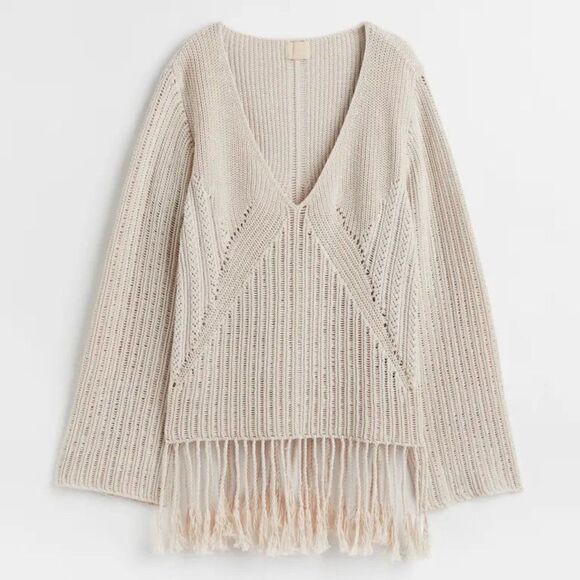 H&M Limited Fringe Sweater Oversized - Picture 8 of 13